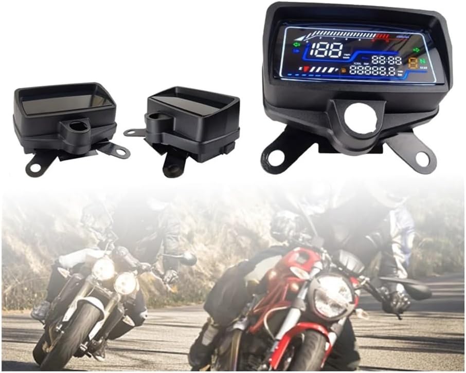 Motorcycle Speedometer Gauge Motorcycle Display Digital Tachometer Odometer Tachometer with Clock Dashboard Tachometer for CG125-CG150 Gauge Signal