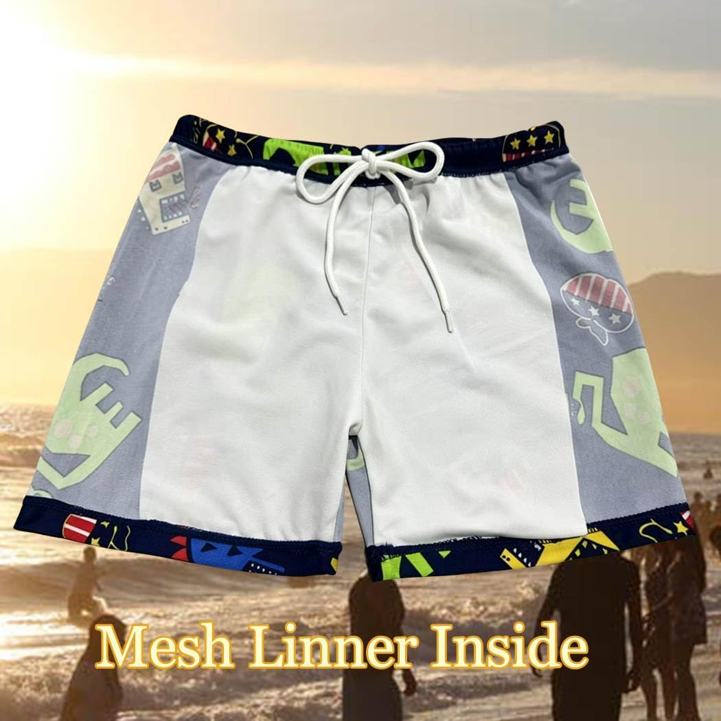 Boy Swim Set Toddler Boys Quick Dry Swimsuit Two Piece Rash Guard Swimwear Baby Summer Beach Bathing Suit for Kids 3-10Y