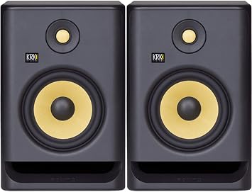 KRK Rokit 7 G4 Studio Monitor Speaker Bundle - Pair, Black