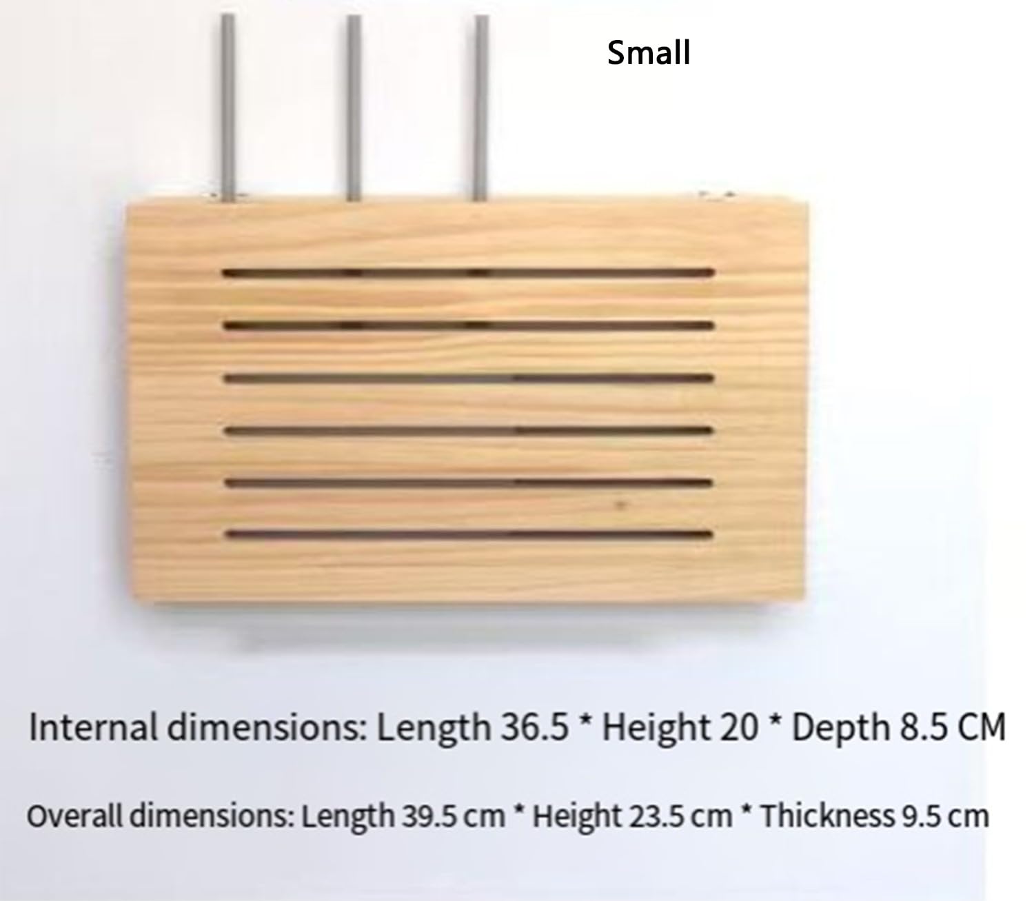 Slish Support mural en bois pour routeur Wifi et câble nizer – Support modem Slish pour routeurs de fils et décodeurs TV – Design peu encombrant