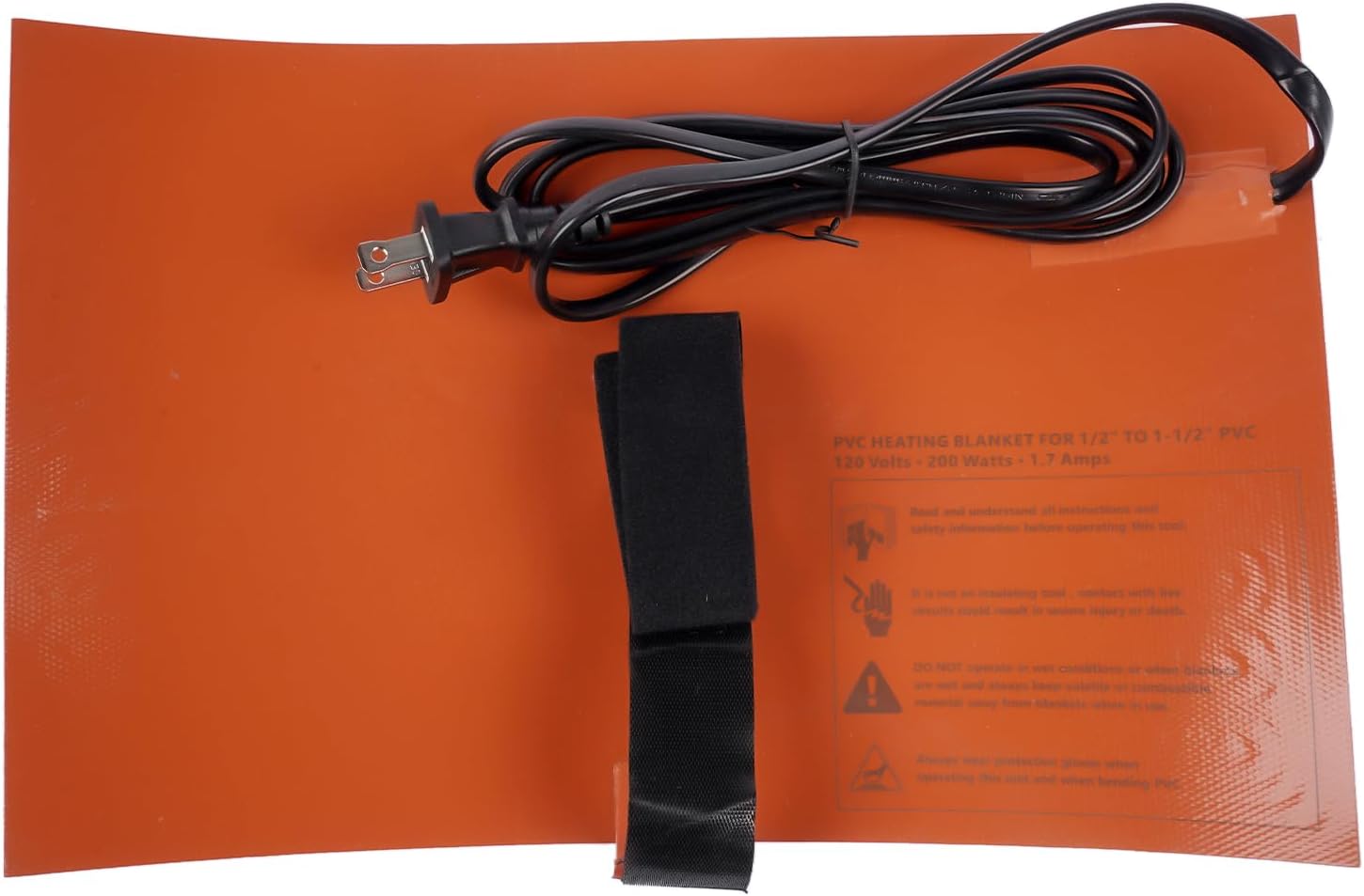 PVC Heat Blanket, PVC Heating Blanket for 1/2" to 1-1/2" PVC Conduit Pipe Bending, 120V 200W PVC Pipe Bender Temperature Controlled Silicone Material Pipe Heater Mustrod