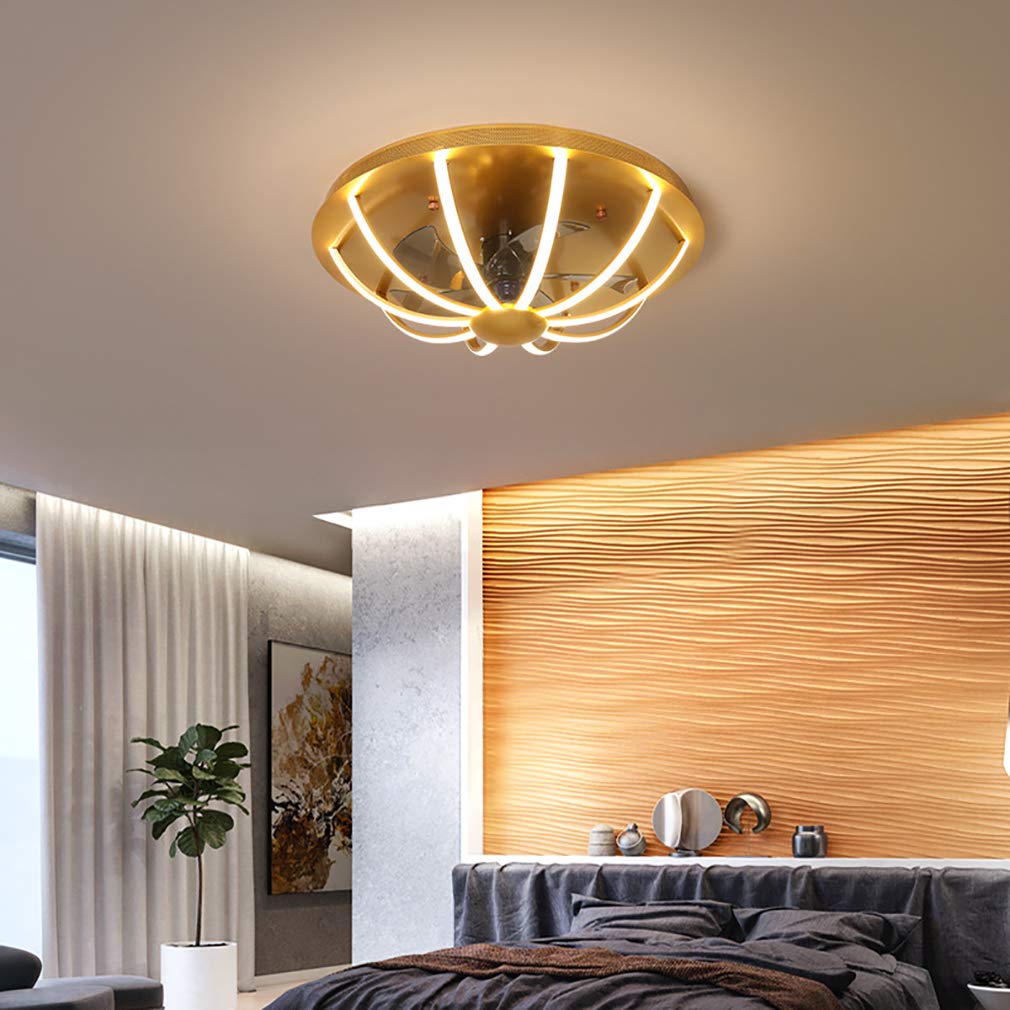 HXYSXHJUO Fanps, Ceilifans with Lights, Modern Led Fanp Remote Control 6 Gears Adjustable Fan Lights for Indoor Bedroom Lounge Liviroom Diniroom/D/60Cm*19.5Cm