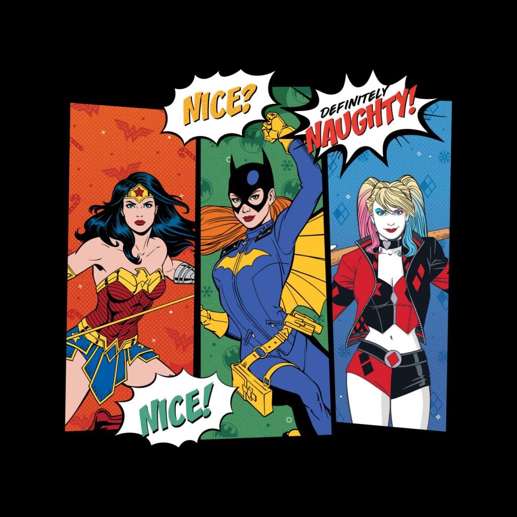 All+Every Justice League Christmas Naughty Or Nice Men's Sweatshirt