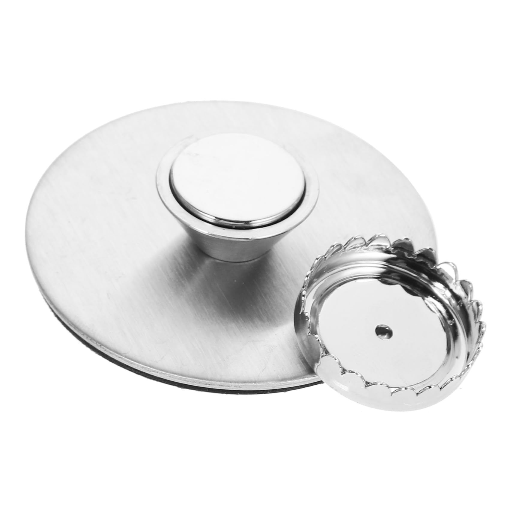 Hohopeti 5sets Portasapone Magnetico Da Parete Accessorio Per Bagno e Cucina Fissaggio Senza Design Creativo e Pratico Inossidabile Colore Argento Per Casa e Hotel