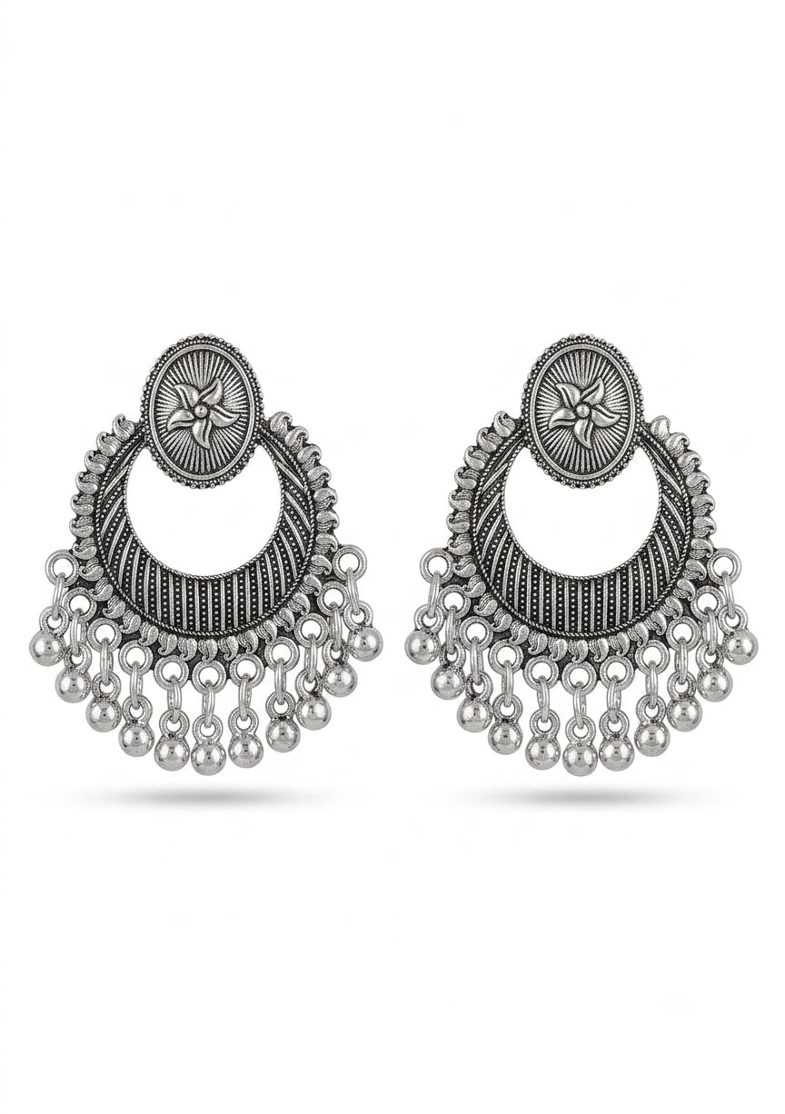 Traditional Stud Earrings for Women, Ethnic Statement Earrings, Lightweight Metal Jewelry for Wedding, Festival, Party, Office & Daily Wear-image-21
