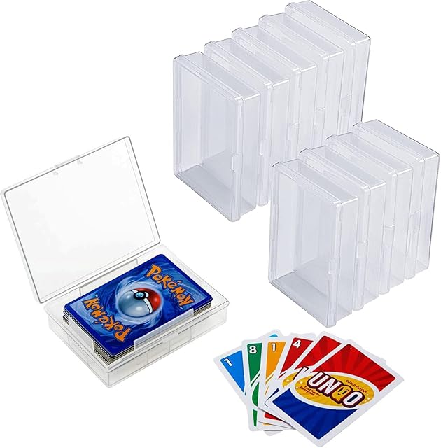 WAIZHIUA 8Pcs Playing Card Deck Box 104x75x31mm Trading Card Case Card Storage Organizer Plastic Storage Box for Sports Cards Games Cards MTG Cards