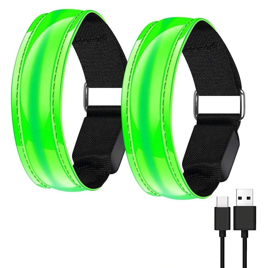 Brazalete LED, luces de correr de la brazaleta intermitente for los corredores Hombres y mujeres, LED reflectante LED Brazalete de seguridad LED Pulsera LED for correr, Ciclismo, Paseo de perros al ai