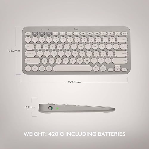 Miniatura 3 de Logitech Teclado inalámbrico Bluetooth multidispositivo K380 para PC, portátil, Windows, Mac, Chrome OS, Android, iPadOS, Apple TV - Arena (renovado)