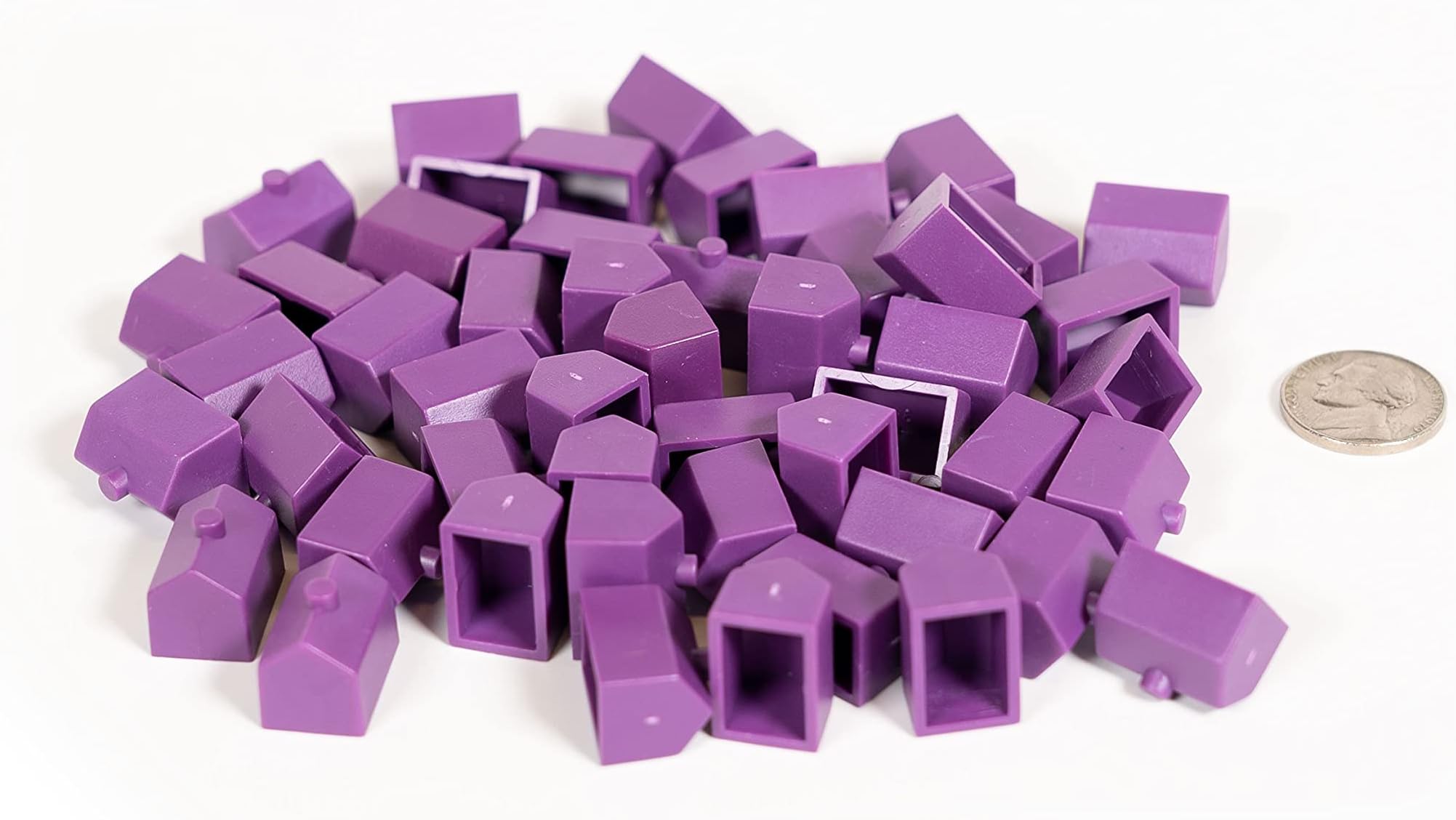Plastic Hotels: Purple Board Game Replacement Hotel (Colored Miniature Town and City Buildings)