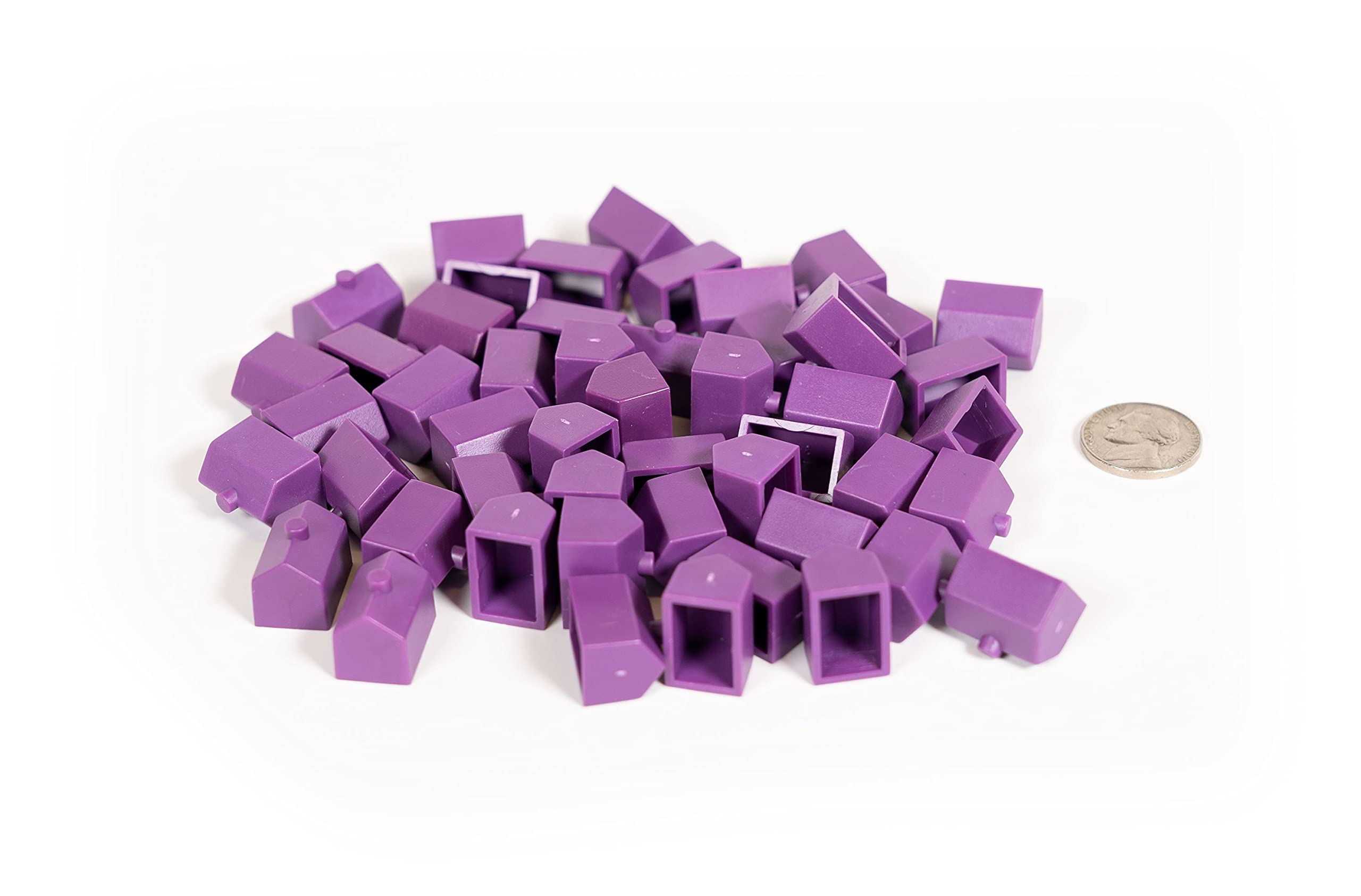 Plastic Hotels: Purple Board Game Replacement Hotel (Colored Miniature Town and City Buildings)