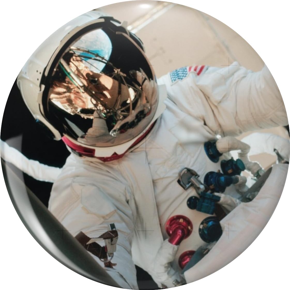 Vintage Space Explorer Astronaut Portrait NASA History Collectible Lapel Pin Brooch Badge for Backpack Hat Jacket | Unique Novelty Gift Idea 0.75"