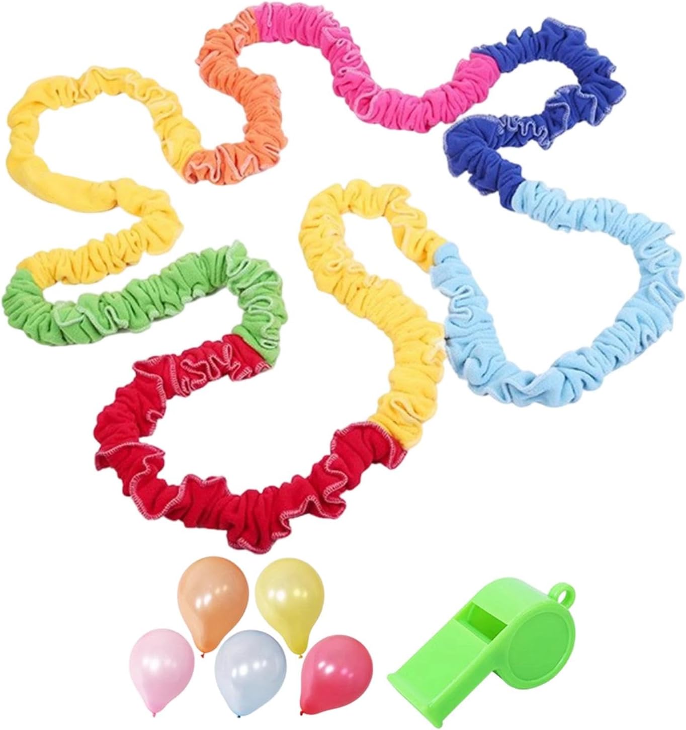 Kids Cooperative Stretch Band Stretch Rope Playground Exercise Physical Movement Prop 5 Balloons Education Rally