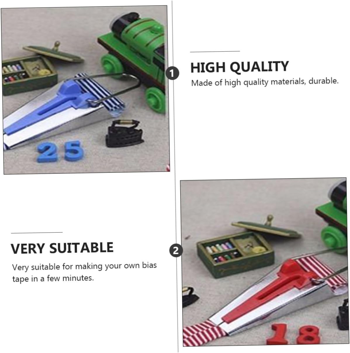 Angoily Fabric Bias Tape Maker Set DIY Quilting Binding Tool for Easy Precise Sewing Includes Durable Sewing Supplies