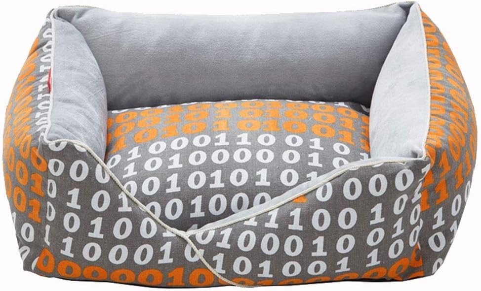 Pet Bed Kennel Cat Litter Small Dog Medium-Sized Dog Teddy Dog Bed Dog Mat Winter Plush Removable and Washable Pet Cushion Bed (Medium)