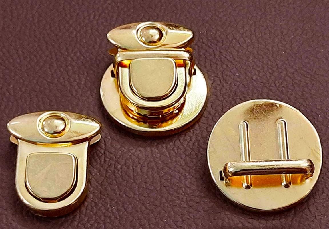 RED Appel Purse Push Lock Set of 2 | Durable Gold Tuck Lock Clasp for DIY Purses, Handbags, Travel Bags | Stylish Thumb Lock Closure for Secure Fit-image-24