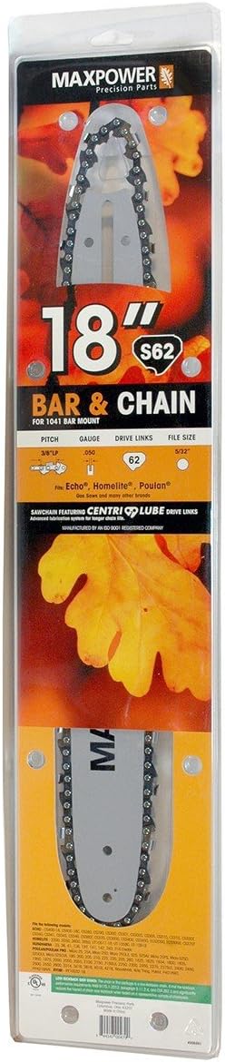 Maxpower 20-Inch Bar & Chain Combo For Stihl Saws – .325 Pitch, .063 Gauge, 81 Drive Links, Low Kickback