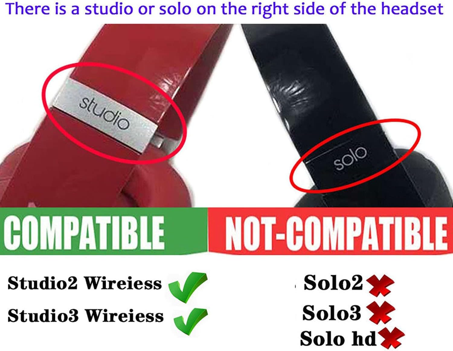 Studio 3 Headband Replacement Parts Accessories Repair Kit Compatible with Studio 3.0 / Studio 2.0 Wireless Top Headband