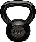 Amazon Basics Cast Iron Kettlebell with Enamel Finish, 25-Pound, Black