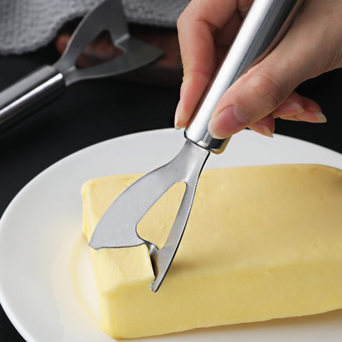 3pcs Stainless Steel Cheese Cutter Tool for Hard Cheese