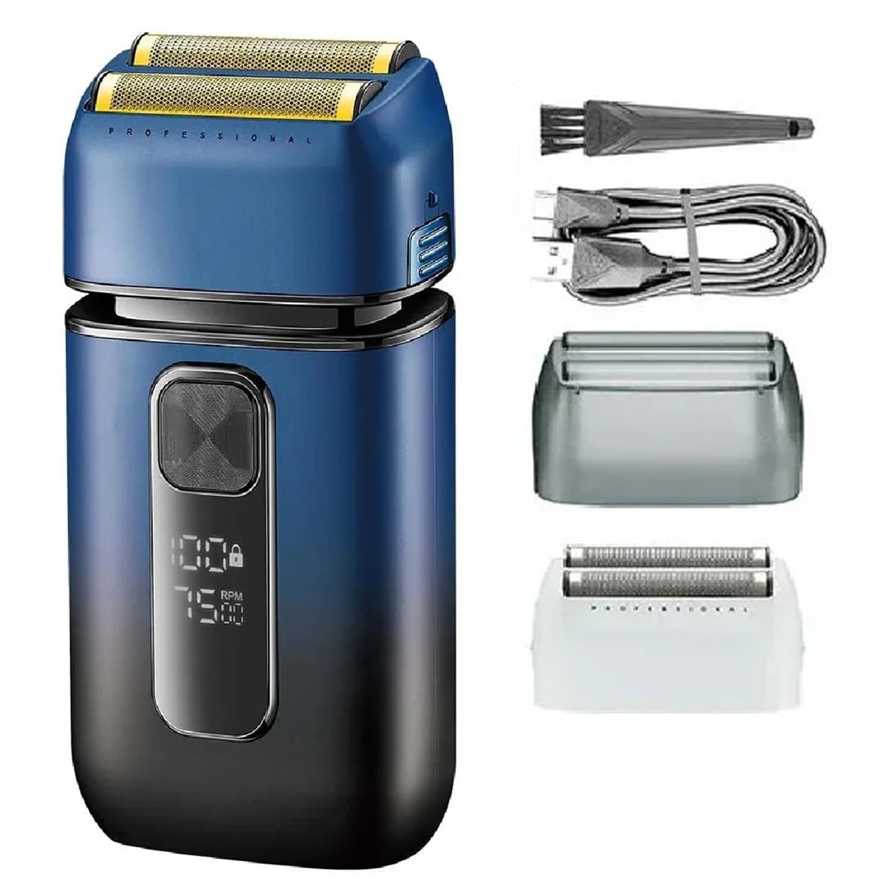 Rasoi elettrici a lamina per gli uomini Professionale Capelli Barba Rasoio Elettrico per gli Uomini USB Ricaricabile Lavabile Rasoio Elettrico Testa Calva Macchina da barba