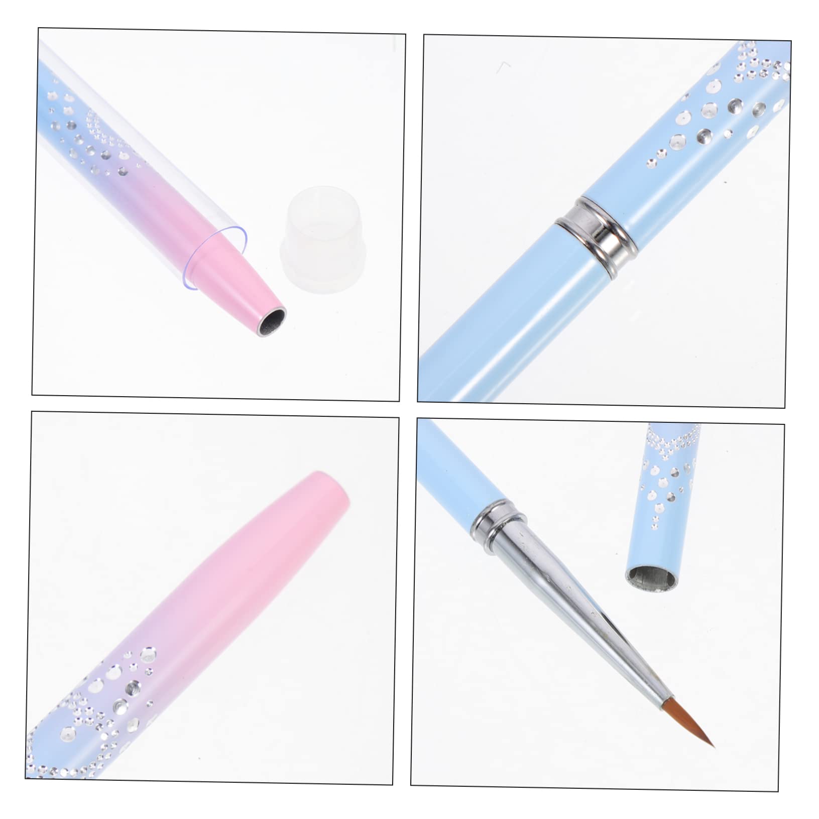 Healeved 12piezas Pinceles Para Arte De Uñas De Herramientas Para Decoración De Manicura Para Salones y Uso Casa Diseño Elegante y Ligero Pinceles Para Dibujo De Uñas Suministros De