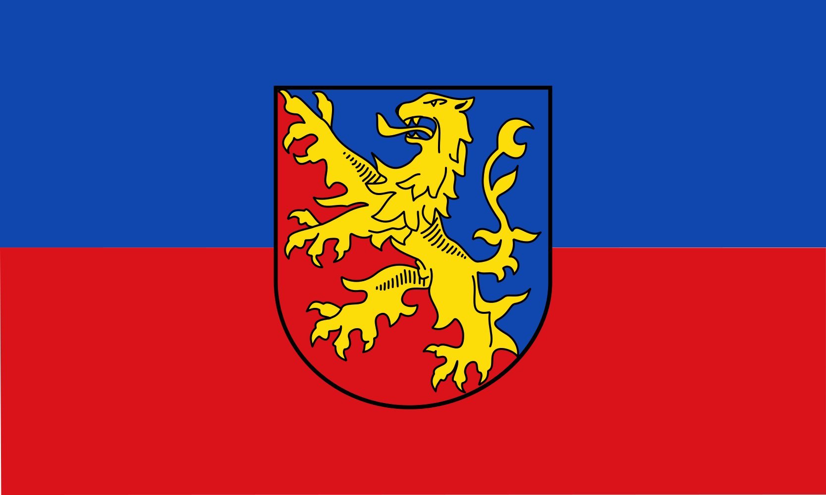 Drapeau Rhin-Lahn de grand format paysage 1 pièce pour mât extérieur