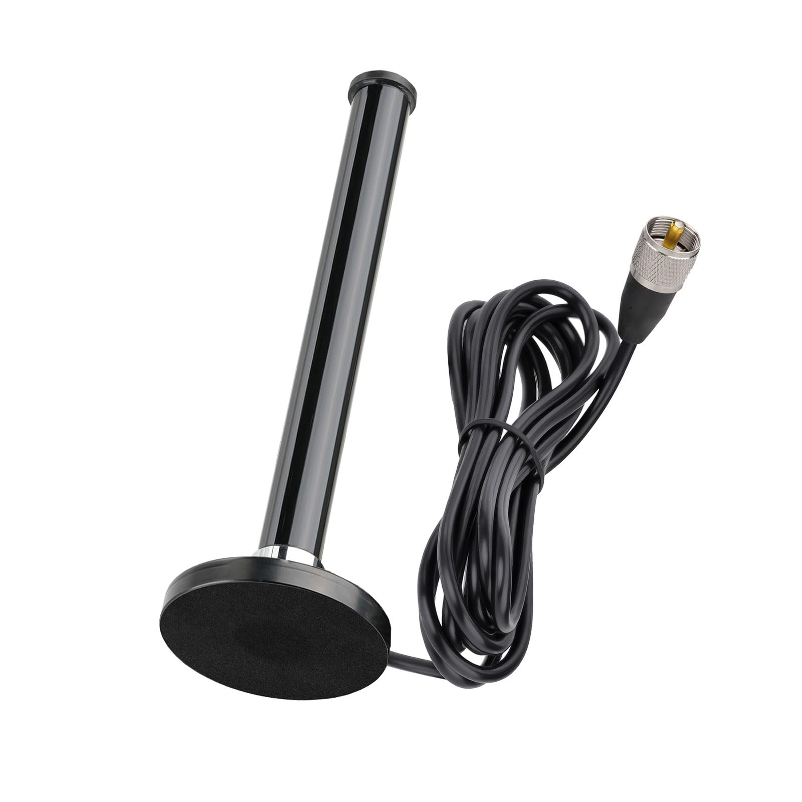 Bingfu Antena móvil PL259 de doble banda VHF UHF 136-174MHz 400-470MHz para BTECH ICOM Yaesu Midland TYT AnyTone​ - Base magnética fuerte con cable coaxial RG58 de 16.4 pies