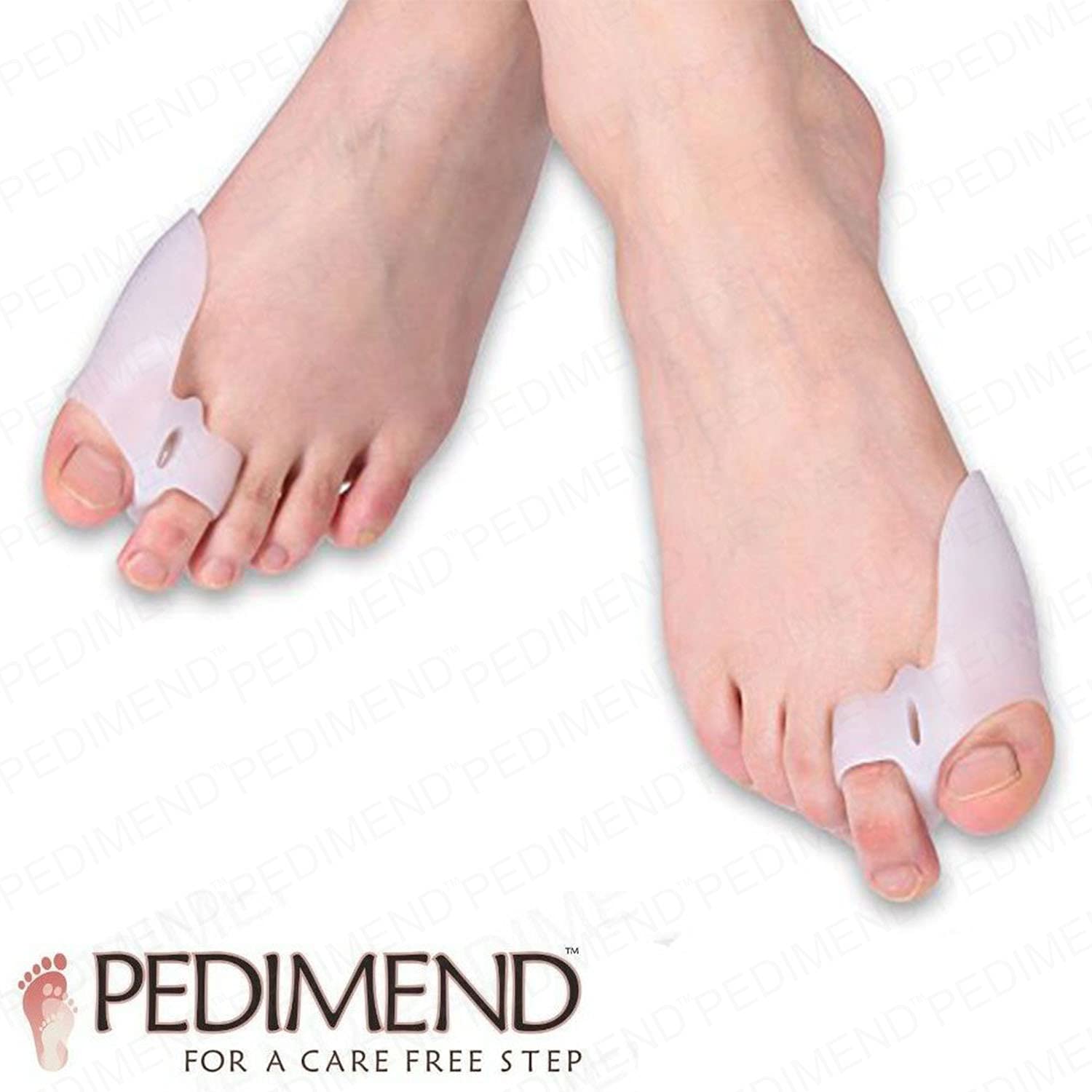 4 x Pedimend Gel-Zehenkeile für Ballenzehe, Zehenspreizer aus Silikon, für große Zehen, Hallux Valgus Korrektur-Pad, Schmerzlinderung