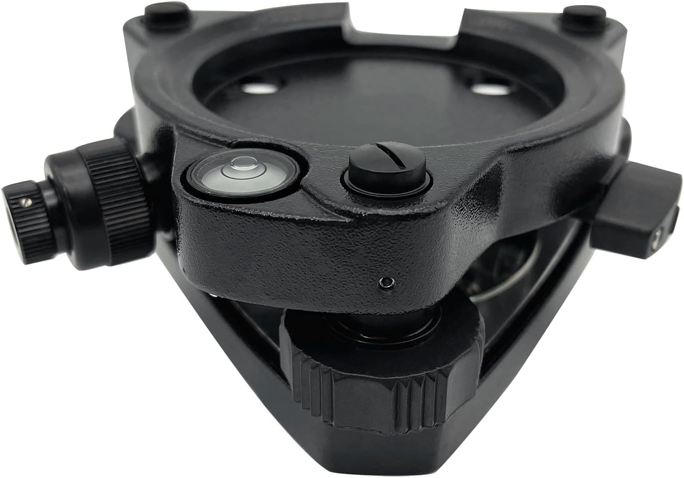 Black Tribrach Adapter with Optical Plummet Compatible with Topcon Surveying Tribrach for Tripod Mounting, GPS GNSS Prism Pole Adapter for Surveying Equipment Total Stations