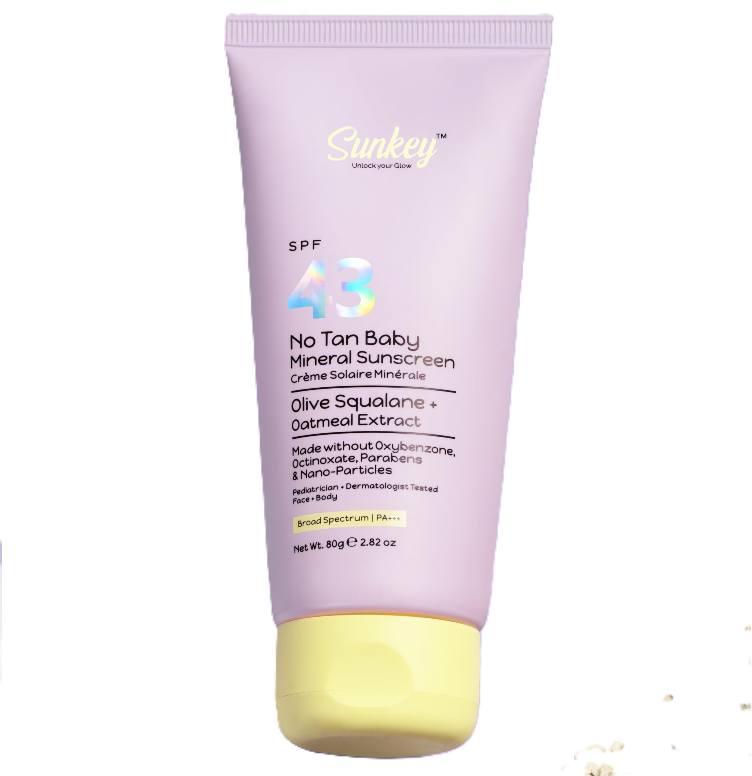 No Tan Baby Mineral Sunscreen For Babies & Kids - SPF43 PA+++ | With Olive Squalane & Oatmeal Extract | Non-nano Baby Safe Formula | Pediatrician & Dermatologist Certified | Without Oxybenzone, Octinoxate, Parabens & Sulphates-image-11