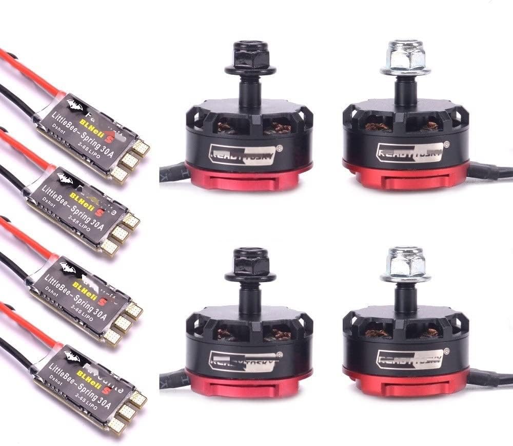 Drone toy accessories RS2205 2300KV 2205 CW/CCW Brushless Motor &A; FVT Littlebee 30A BLHeli-s SPRING ESC for FPV Racing Quad Motor FPV Multicopter(4X Motor and 4xESC)