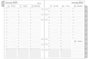 newestor 2025 A5 Planner Inserts, Perfect Plan for 2024 with Weekly Monthly Pages