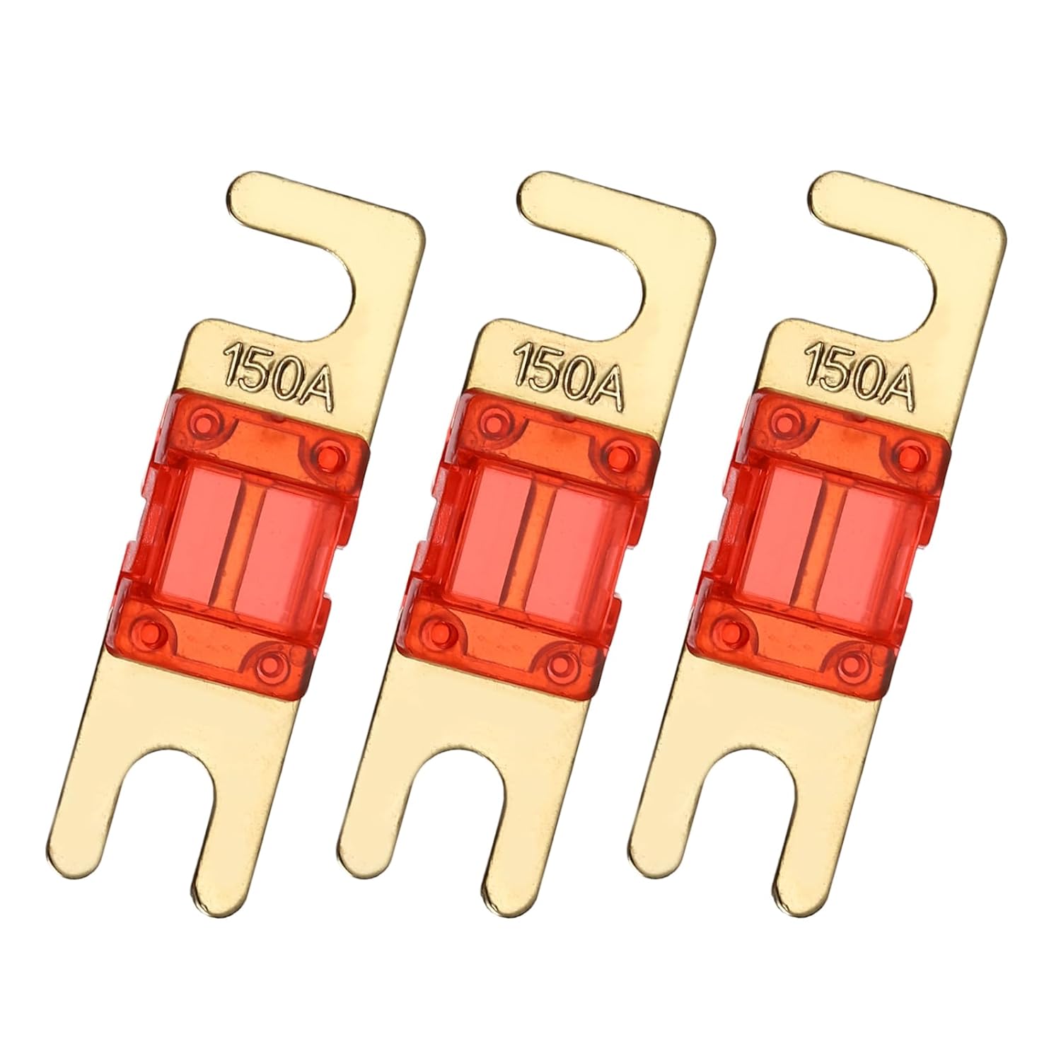 MECCANIXITY 3pcs 150A 125V Mini ANL Fuse Replacement Electrical Protection Electronics Blade Fuse for Automotive Marine Audio Video System