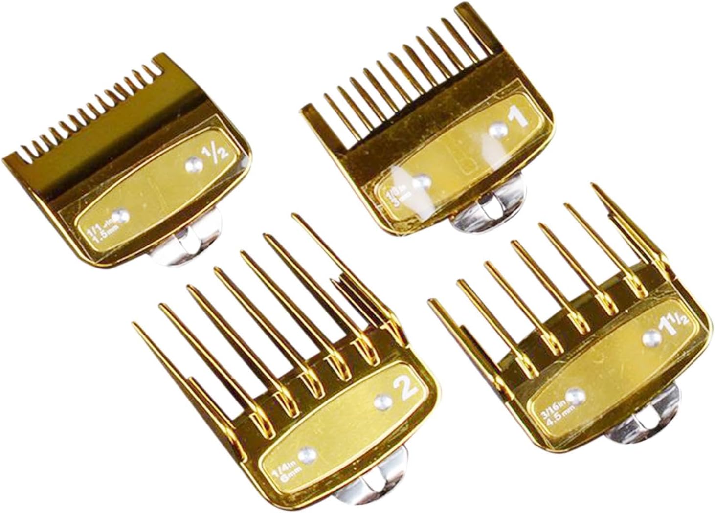 4Pcs Guide Combs 1.5mm 3mm 4.5mm 6mm for Stylists Trimmer Haircuts Gold|Health & Beauty | Shaving & Hair Removal | Clippers & Trimmers