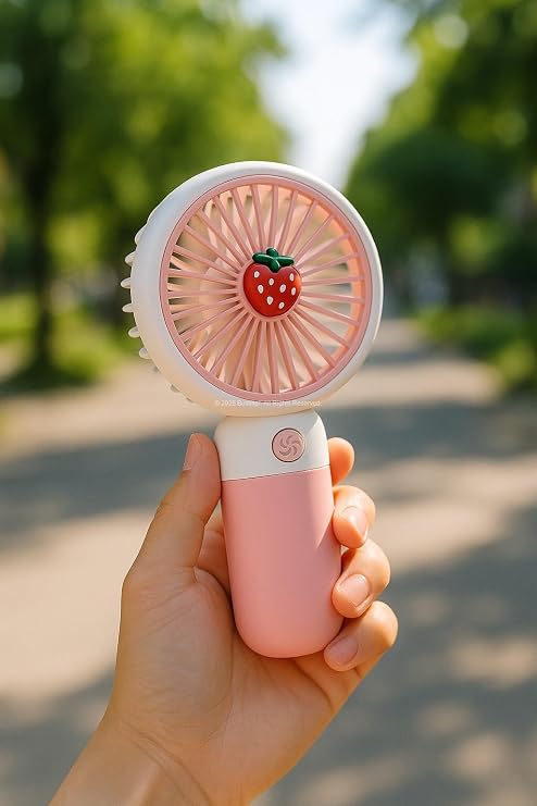 Busstier Mini Meyveli El Fanı, Taşınabilir Sessiz El Vantilatörü, Kompakt Serinletici, Yaz Tatili İçin Pratik Kullanım, Karışık Renk Gönderimli
