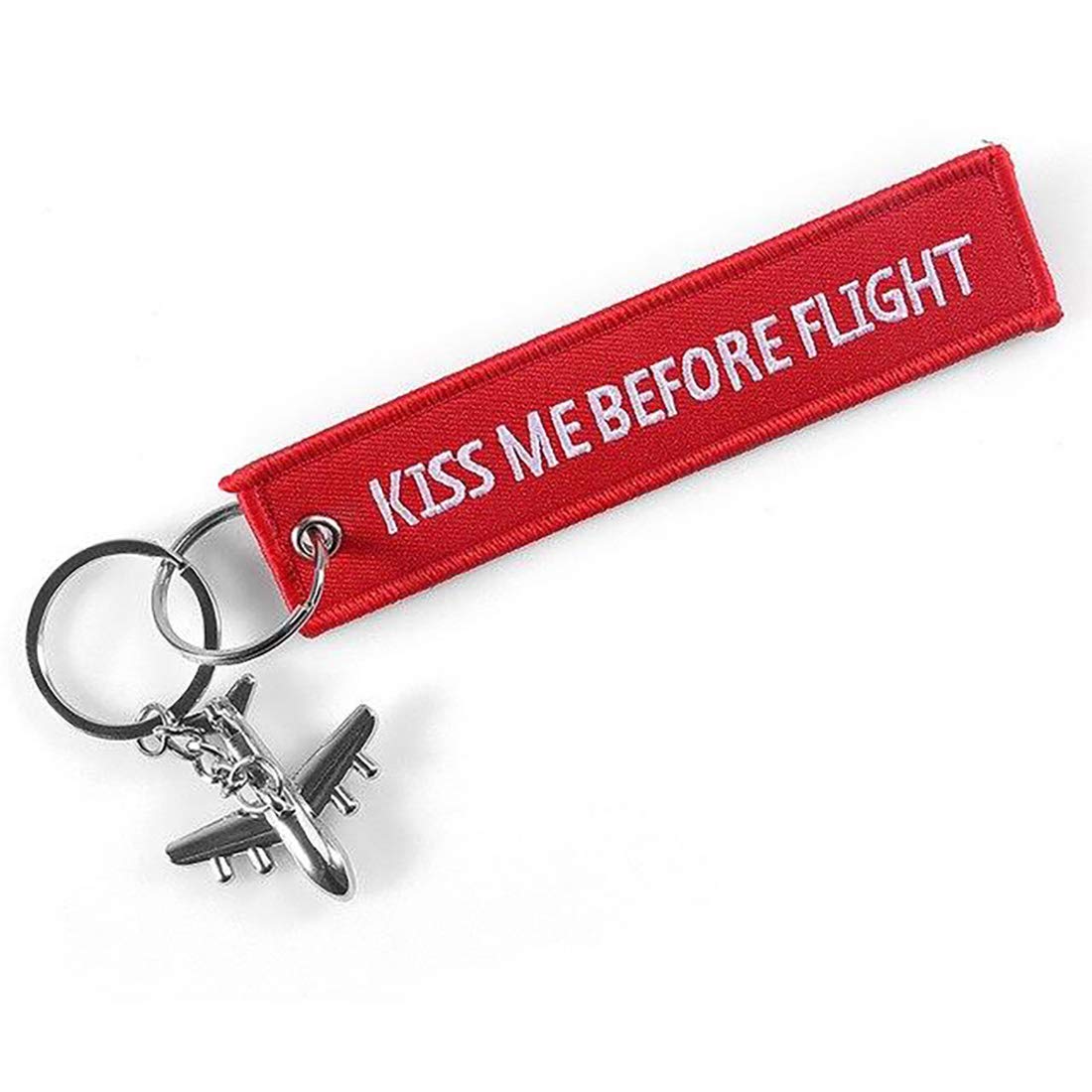 DonJordiKiss Me Before Flight Keyring with Small Plane - Pendant like Remove Before Flight