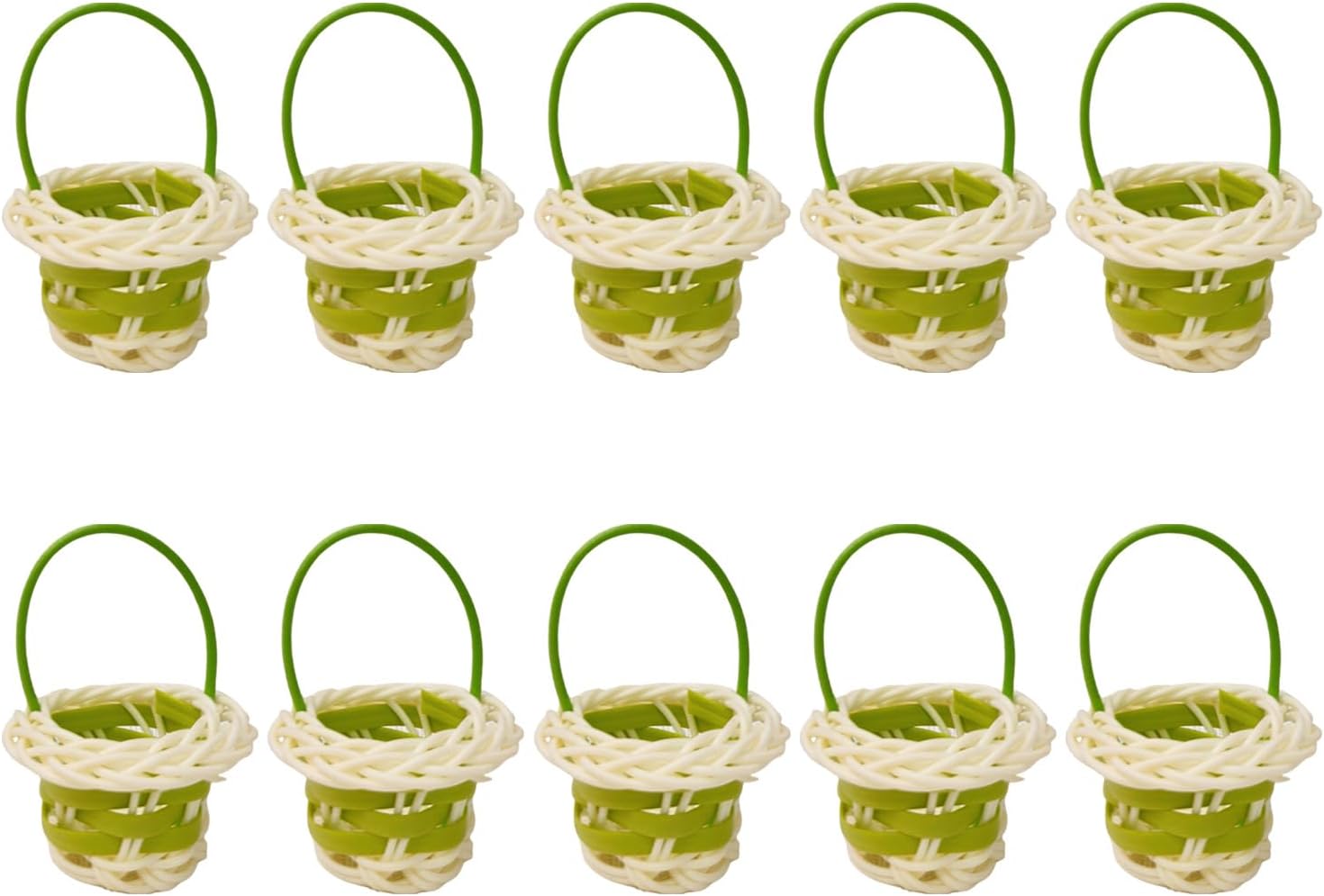 10PCS Small Woven Baskets with Handles Handheld Gift Basket Perfect for Organizing Candy Flowers or Party Favor Portable Storage Basket image 5