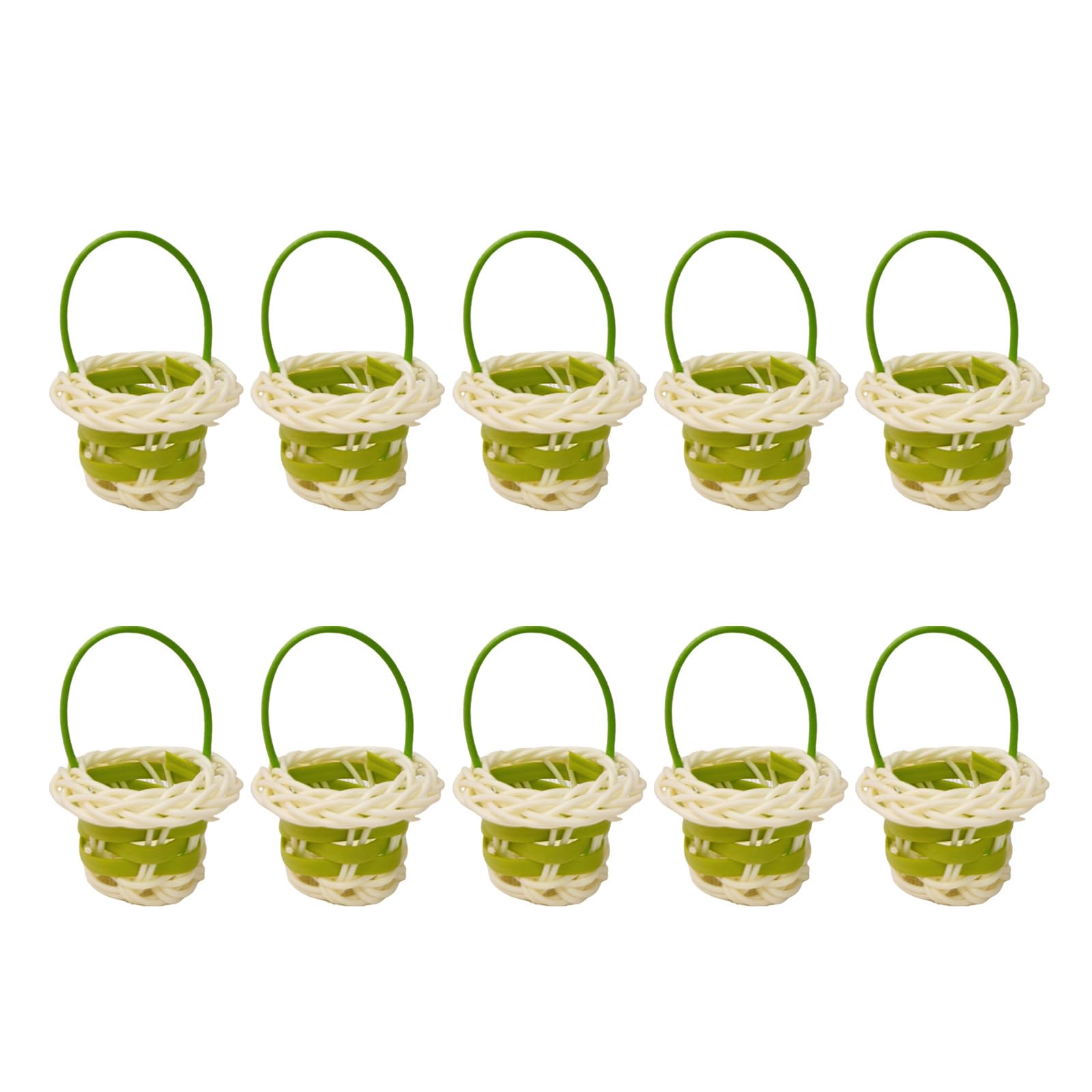 Ekoama Pack of 10 Miniature Handwoven Baskets for Home Decors and Storage Portable Sturdy Decorative Containers