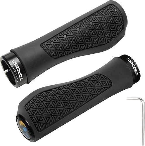 Vista 115 de Empuñaduras de manillar de bicicletas, empuñaduras ergonómicas de aluminio para bicicleta, vibraciones de amortiguación, empuñaduras de manillar