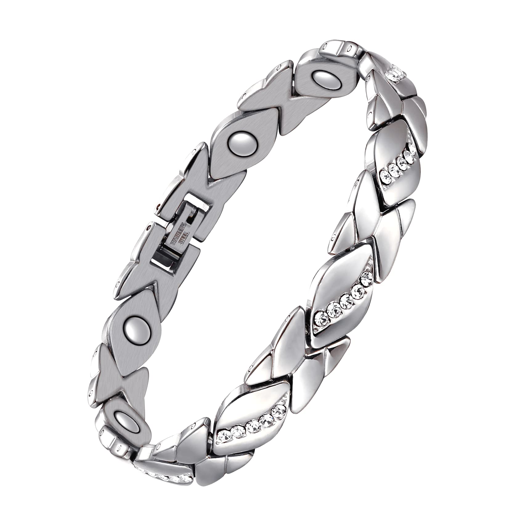 Pure Copper Bracelets for Women,Ultra Magnetic Bracelets for Women with 3500 Gauss Magnets,Crystal Mother's Day Jewelry Gift, Sizing Tool