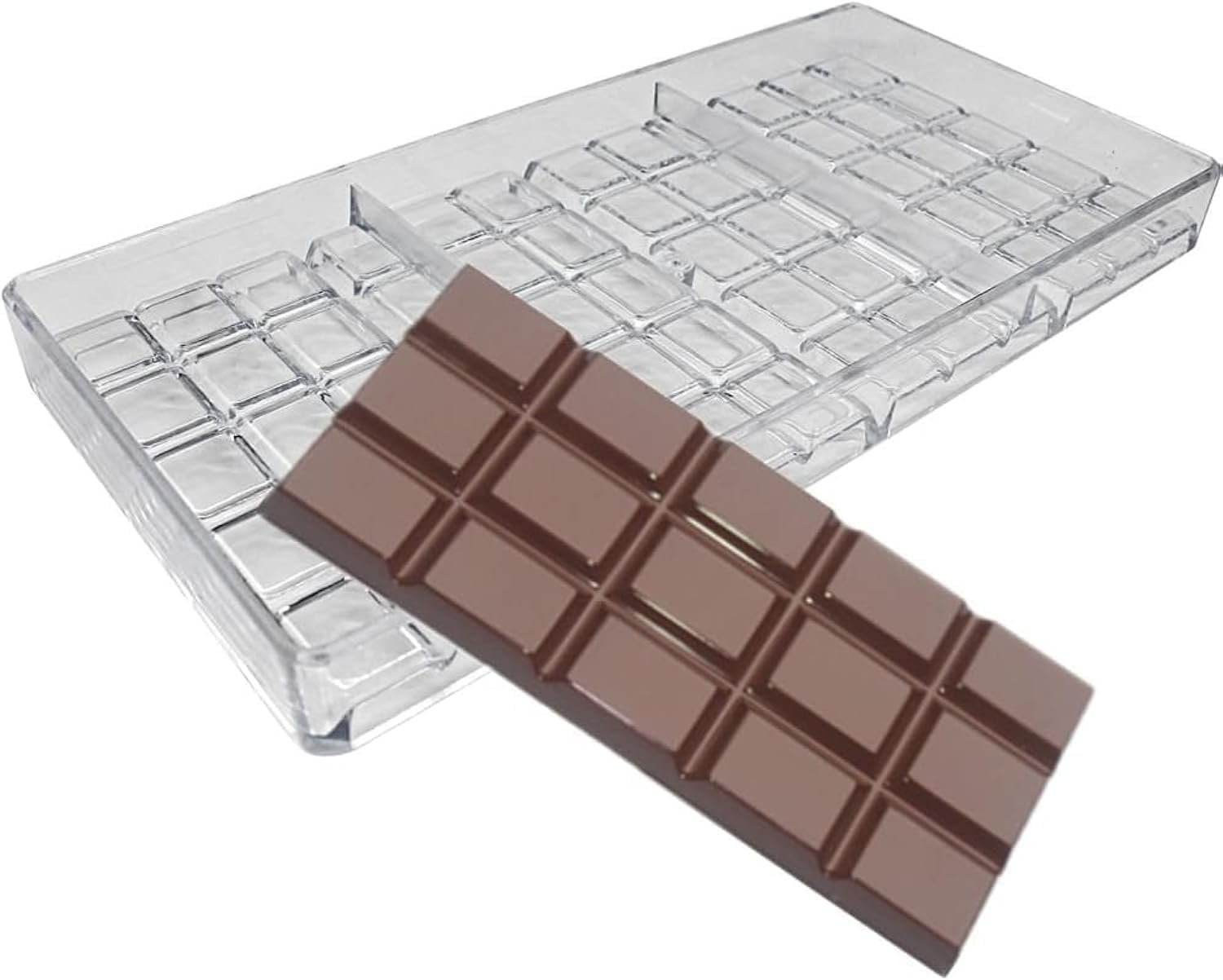1 pcs chocolate bar machine injection molding hard polycarbonate chocolate mold PC candy mold DIY baking tools Hard plastic chocolate candy baking mold (transparent)