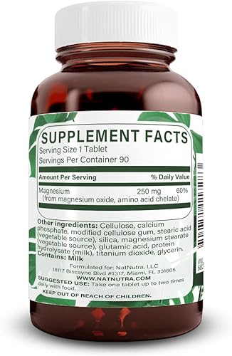 Miniatura 2 de Natural Nutra Chelated Magnesium Oxide Supplement with Amino Acid Chelate for High Absorption Promotes Healthy Bones Dental Health Improves Heart