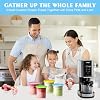 OFFCUP Ice Cream Pint Containers 24oz 4-Pack With Scoops - BPA-Free Reusable Cups for Ninja CREAMi Deluxe NC500 NC501 Series