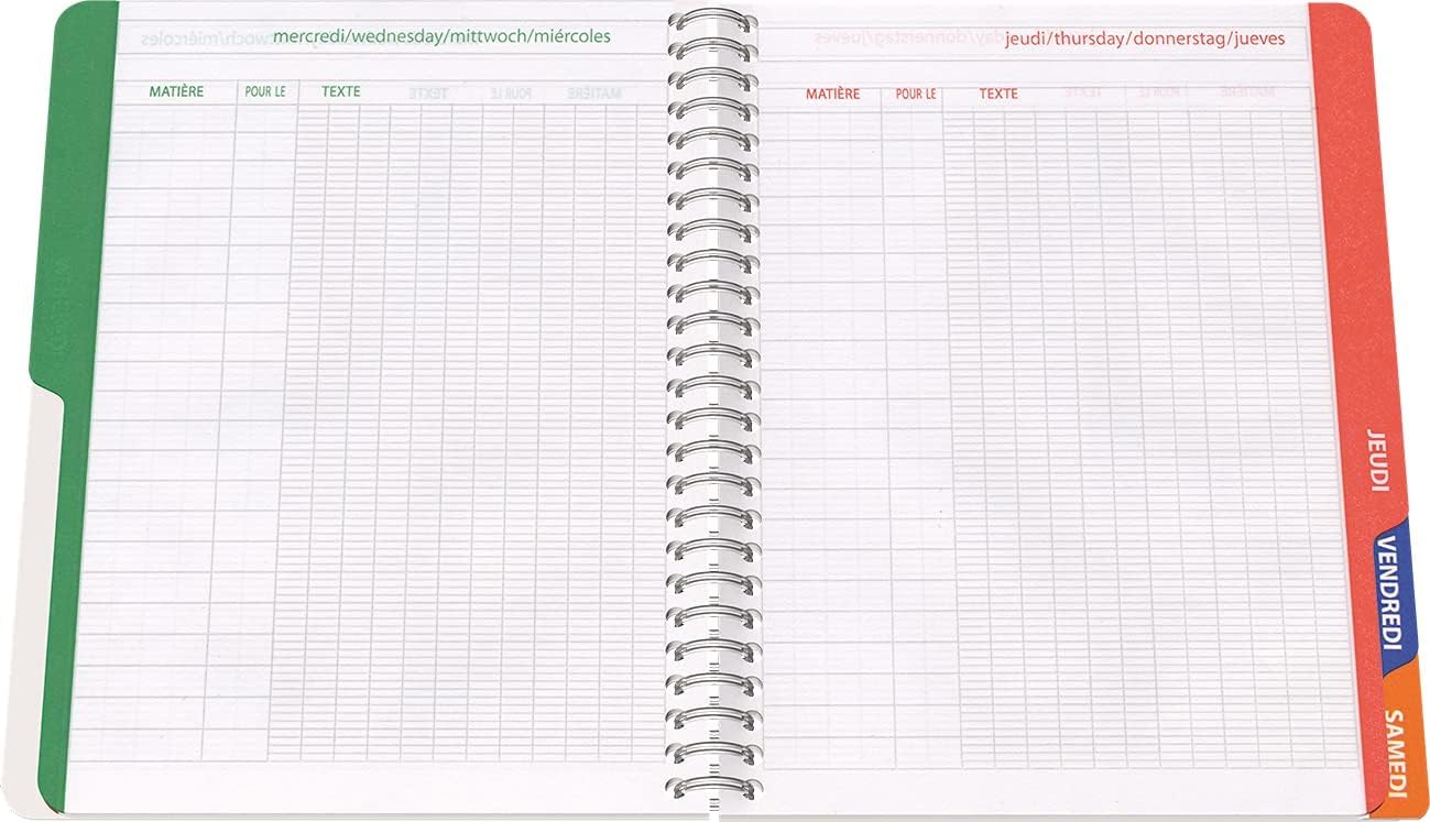 Lote de cuaderno de texto de chipie Hamelin + 1 índice adhesivo Blumie (marinera)