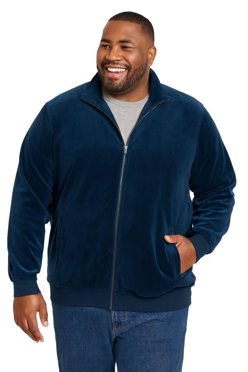 sucker Men’s Plus Size Velour Zip-Up Sweatshirt | Soft Velvet Fleece Jacket | Winter Warm Stylish Full Sleeve Jacket for Men 5XL to 11XL-picture-30