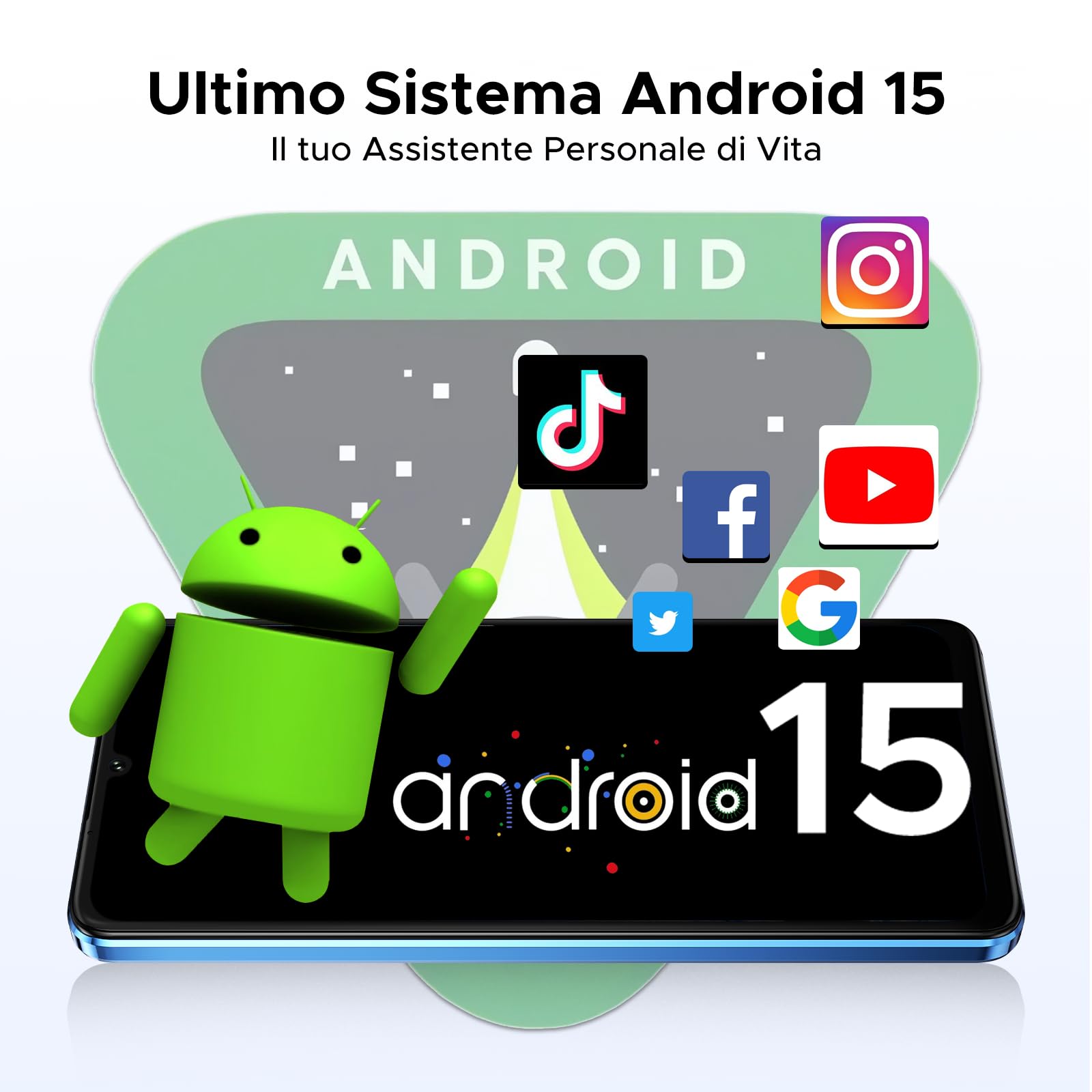 DOOGEE Smartphone 5G Note 59 Pro+ Android 15, 512GB ROM+36(12+24) GB RAM Telefono Cellulare, 6250mAh 6.75" HD+ 120Hz Schermo Telefoni 50MP+8MP, Cellulari Face Unlock/Fingerprint/NFC/