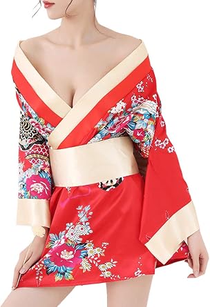 Hotmiss Womens Traditional Japanese Kimono Style Robe Yukata Costumes Pajamas