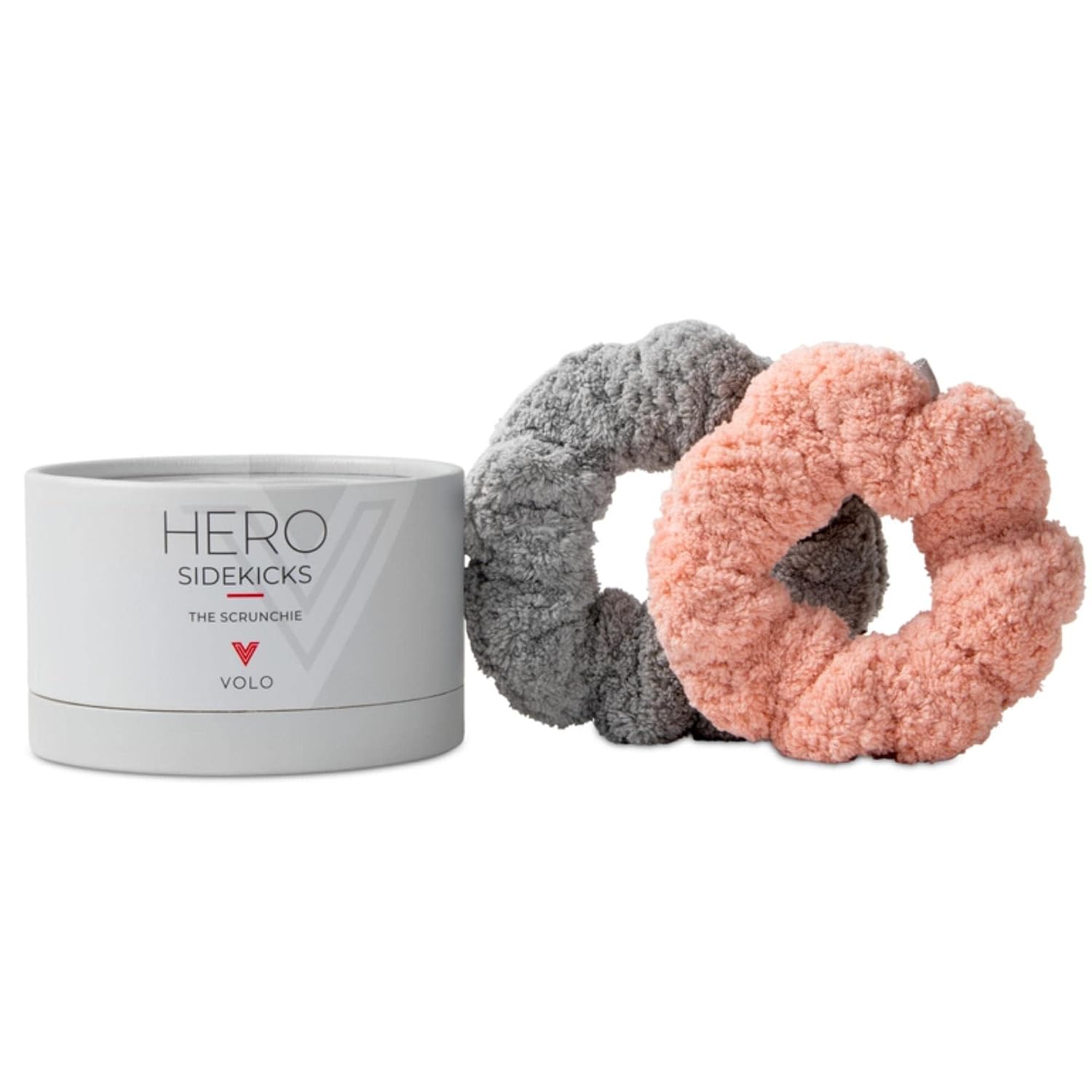 VOLO Cloud Pink Spa Headband & Scrunchie Set - Ultra Soft, Absorbent Microfiber - 2 Piece Set