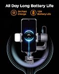 Capture5 Stabilisateur Gimbal pour Smartphone, Magnétique AI Contrôle à distance de la lumière de remplissage du traqueur 500g Charge utile, 3-Axis Téléphone Gimbal pour Android & iPhone 16 15 Pro Max pour l'enregistrement vidéo (Gray)