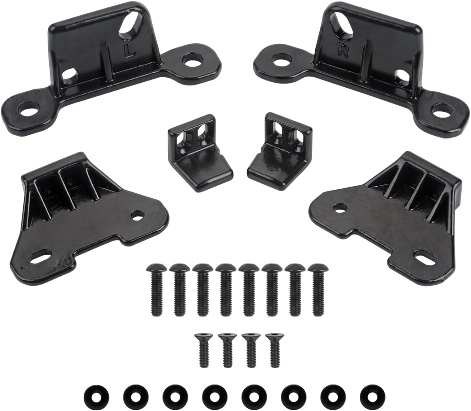 Hard Top Mounting Bracket Kits Compatible with Jeep Vehicle 2018-2024 Wrangler JL Gladiator JT, Complete One Set 20pcs Steel Hardtop Install Brackets